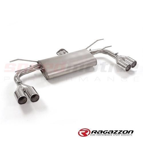Fiat 124 Spider Ragazzon Axle Back Quad 80 MM Tips - Muffler